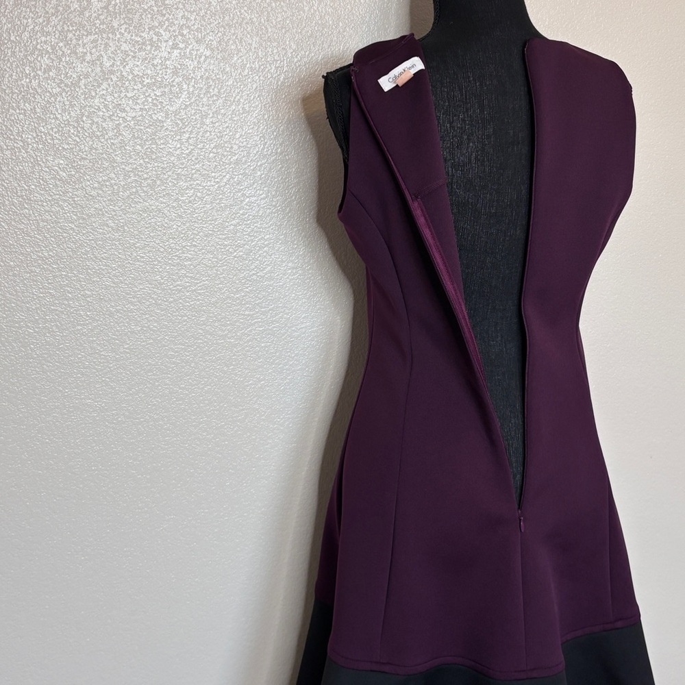 Calvin Klein Purple and Black Midi Dress - Picture 4 of 8